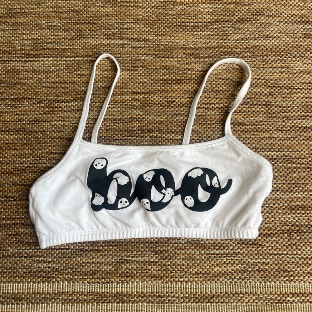 Boo” Ghost Halloween Bralette